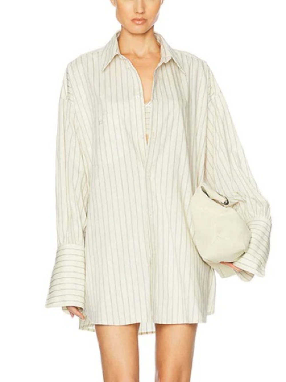 Helsa | NWT! Pinstripe Poplin Oversized Button Down